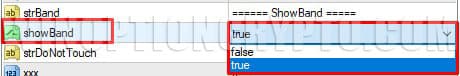 show band parameter in strong trends